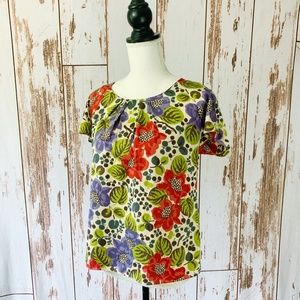 Boden Silk Blouse Floral US 6 UK 10